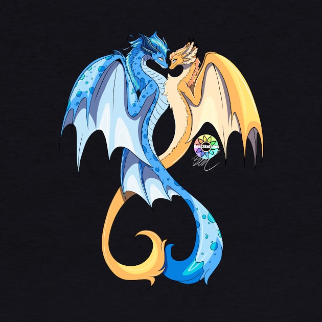 Dragon Pair by BeksSketches